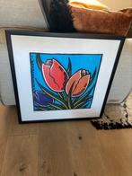 Schilderij 3 tulpen Henk Schiffmacher, Antiek en Kunst, Kunst | Litho's en Zeefdrukken, Ophalen of Verzenden