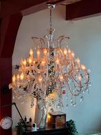 2 mega grote kroonluchters, 80x120cm, 30 lampjes!, Ophalen, Gebruikt, Glas, Antiek, klassiek
