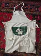 Bommel schort, Huis en Inrichting, Keuken | Textiel, Ophalen of Verzenden, Zo goed als nieuw, Wit, Schort