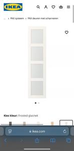 Ikea pax deuren 2x frosted glas/wit, Ophalen, Gebruikt, Glas