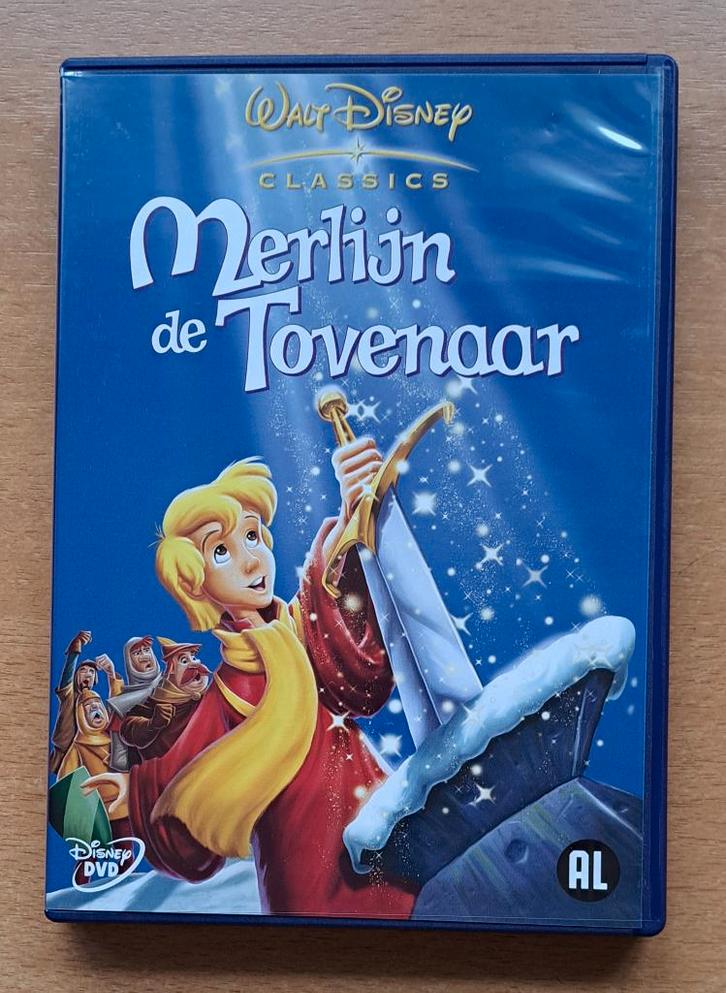 Disney's Merlijn De Tovenaar, Cd's en Dvd's, Dvd's | Tekenfilms en Animatie, Zo goed als nieuw, Amerikaans, Tekenfilm, Alle leeftijden