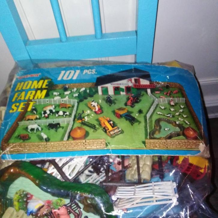 Boerderij speelset Blue-Box Home Farm Set 101 pcs vintage, Verzamelen, Speelgoed, Zo goed als nieuw, Ophalen