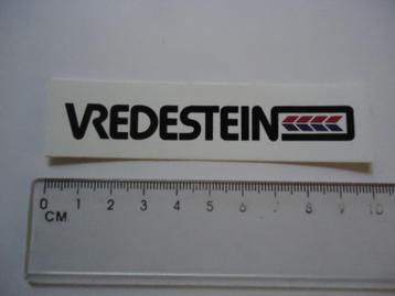 sticker oud VREDESTEIN logo plastic retro racefiets fiets -- beschikbaar voor biedingen