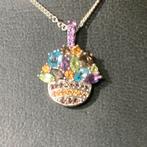 Citrien saffier amethist topaas geluk intuïtie magie, Met hanger, Blauw, Nieuw, Ophalen of Verzenden