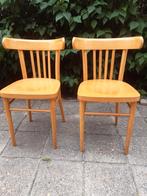 Twee houten stoelen, Huis en Inrichting, Stoelen, Ophalen, Gebruikt, Bruin, Twee