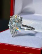 Gouden ring met VS1 diamant 5.24ct! certificaat nieuw! 17mm, Nieuw, Ophalen of Verzenden, 17 tot 18, Met edelsteen