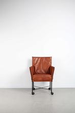 2x Montis Geraldine Fauteuil Castanya Leer – Zwart/Wiel, Huis en Inrichting, Fauteuils, Niet ingevuld, Minder dan 75 cm, Niet ingevuld