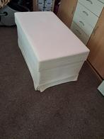 Hocker (Opberg bankje) Kleur Naturel (Ecru), Huis en Inrichting, Banken | Voetenbanken en Poefen, Gebruikt, Moderne stof, Minder dan 50 cm
