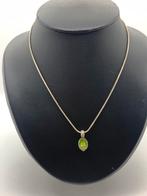 V128 Prachtige zilveren Fossil ketting met hanger, Sieraden, Tassen en Uiterlijk, Kettingen, Met hanger, Ophalen of Verzenden