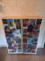 Billy Ikea kast met vintrinedeuren, Huis en Inrichting, Ophalen, Gebruikt, 50 tot 100 cm, Minder dan 100 cm
