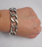 Zilveren massieve schakel armband UnoAErre nr.1052, Verzenden, Zo goed als nieuw, Zilver, Zilver