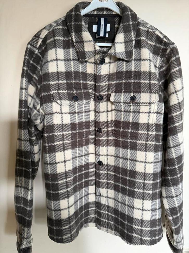Profuomo wollen overshirt - Maat L - Nieuw!, Kleding | Heren, Overhemden, Nieuw, Halswijdte 41/42 (L), Bruin, Ophalen of Verzenden