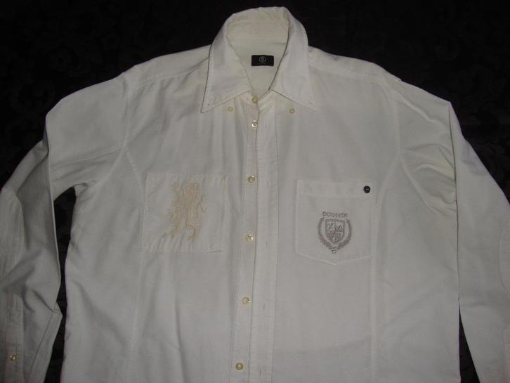 Origineel wit Bogner overhemd 41 42, Kleding | Heren, Overhemden, Zo goed als nieuw, Halswijdte 41/42 (L), Wit, Ophalen of Verzenden