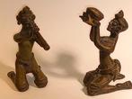 2 kleine bronzen beeldjes (8cm), Antiek en Kunst, Antiek | Koper en Brons, Ophalen of Verzenden