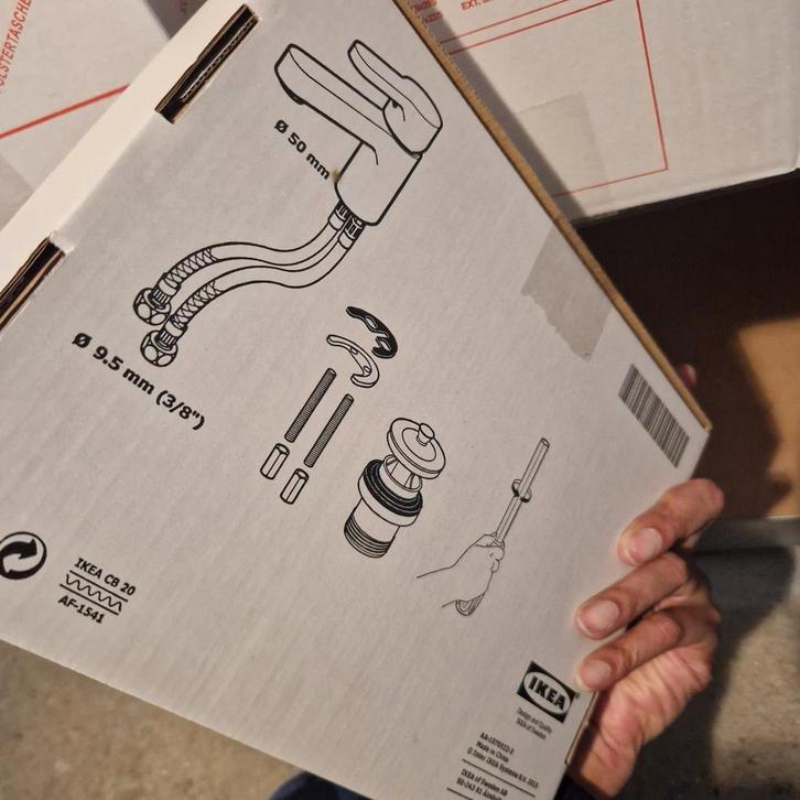 Nieuw in doos – IKEA ENSEN wastafelkraan (chroom), Doe-het-zelf en Verbouw, Sanitair, Nieuw, Kraan, Chroom, Ophalen of Verzenden