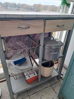 Tuin /Balkon/ Schuur tafel  met lade en rekken ., Ophalen of Verzenden, Gebruikt