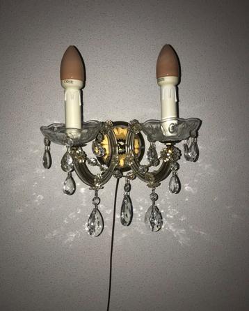 Antiek kristallen wandlampen vintage bijpassend kroonluchter beschikbaar voor biedingen