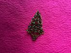 Kerstboom Broche met Strass, goede staat, 6,5 cm, Overige materialen, Gebruikt, Minder dan 4 cm, Ophalen of Verzenden