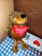 Lieve egel knuffel met hart I love you uit Londen 28 cm, Ophalen of Verzenden