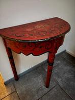 Halfrond houten tafeltje, Antiek en Kunst, Ophalen