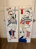 Uniek Schilderij - chinees/japanse Folklore, Antiek en Kunst, Kunst | Schilderijen | Klassiek, Ophalen