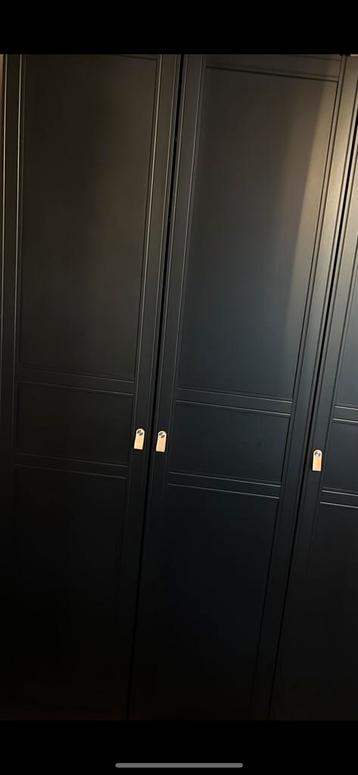2x Ikea Pax Flisberget deuren antraciet Östernäs greepjes - afbeelding 2
