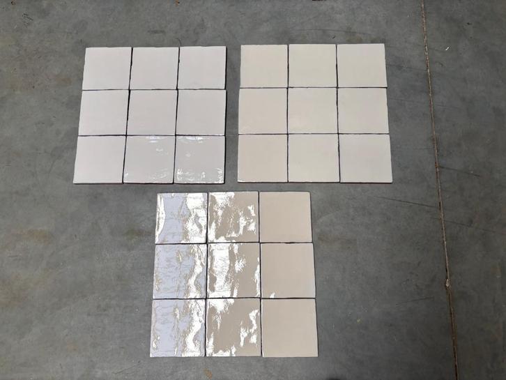 ambachtelijke tegels 13x13 cm 3 nuances, Doe-het-zelf en Verbouw, Tegels, Nieuw, Wandtegels, Keramiek, Minder dan 20 cm, 10 m² of meer
