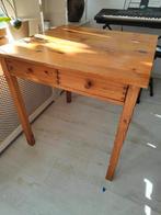 Tafel vierkant 75x75 cm met 6 laatjes, 50 tot 100 cm, Vierkant, Ophalen of Verzenden, Zo goed als nieuw