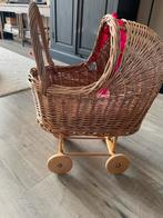 Poppenwagen, riet, vintage, Kinderen en Baby's, Ophalen, Gebruikt, Babypop