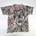 Vintage 90's All Over Print Festival T-Shirt Demon / Devil L, Maat 52/54 (L), Overige kleuren, Ophalen of Verzenden, Nvt
