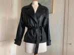 Zwart leren jasje vintage maat 38/40, Maat 38/40 (M), Verzenden, Zwart, Jasje