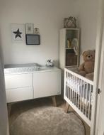 Kidsmill Sixties, Commode + Bedje + Box - Wit/Naturel, Gebruikt, 50 tot 70 cm, 100 cm of meer, Voetruimte