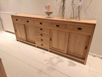 Massief teak dressoir - NIEUW - 260cm lang, nog 2 stuks! beschikbaar voor biedingen