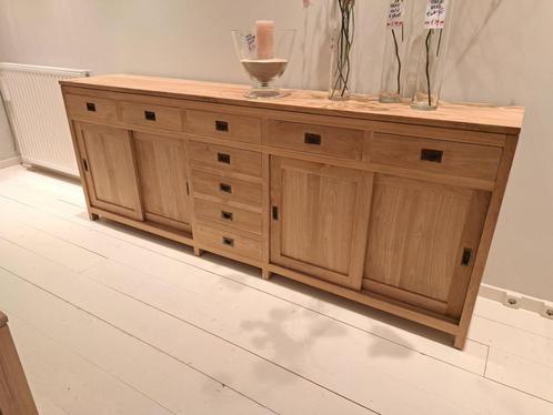 Massief teak dressoir - NIEUW - 260cm lang, nog 2 stuks!, Huis en Inrichting, Kasten | Dressoirs, Nieuw, 200 cm of meer, 50 tot 75 cm
