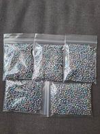 5 zakjes 3 mm glaskralen rocailles multicolour kralen 100 gr, Hobby en Vrije tijd, Kralen en Sieraden maken, Ophalen of Verzenden