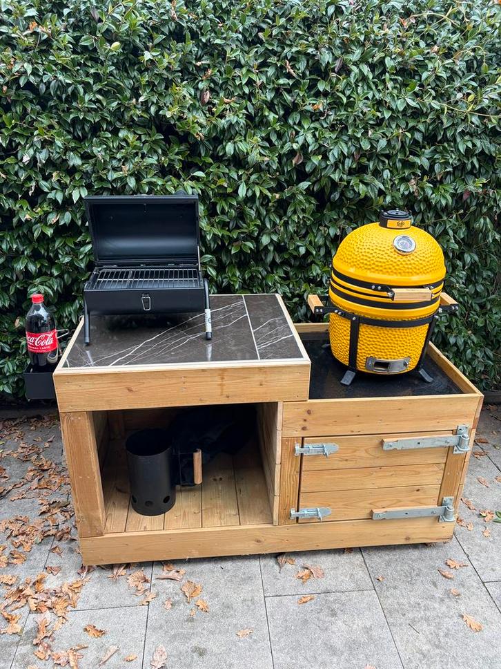 Buiten keuken voor BBQ of Kamado of The Bastard, Tuin en Terras, Houtskoolbarbecues, Nieuw, Met accessoires, Ophalen
