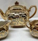 Sadler Gold Lustre 3 delige thee-set 1950 Zeldzaam + theepot, Antiek en Kunst, Ophalen of Verzenden