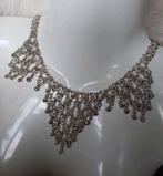 Indiase zilverkleurige 60's 70's boho hippie ketting, Ophalen of Verzenden, Zo goed als nieuw, Zilver, Overige materialen