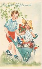Een kruiwagen vol bloemen, Ophalen of Verzenden, 1940 tot 1960, Gelopen, Kinderen