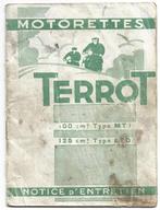 Terrot 125 ETD Terrot 100 MTI notice handleiding motor moto, Ophalen of Verzenden, Overige merken