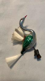 Vintage antieke kerstbal, vogeltje met vleugels zwaantje, Diversen, Kerst, Ophalen of Verzenden, Zo goed als nieuw
