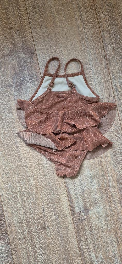 Salted Stories badpak Sanna met glitter bruin 74/80, Kinderen en Baby's, Babykleding | Baby-zwemkleding, Zo goed als nieuw, Badpak