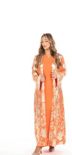 Luxe nieuwe 2 delige kimono kaftan set maat l/xl, Ophalen of Verzenden, Zo goed als nieuw, Maat 46/48 (XL) of groter, Sjaal