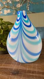 Prachtige glazen vaas, Ophalen, Blauw, Minder dan 50 cm, Glas