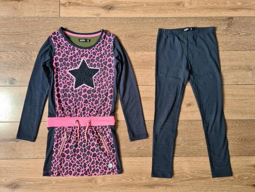 Europe Kids jurk met legging maat 122 / 128 panter, Kinderen en Baby's, Kinderkleding | Maat 122, Zo goed als nieuw, Meisje, Setje