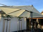 halve parasol roomkleur, voor op Balkon, Tuin en Terras, Parasols, Ophalen, Verstelbaar, Gebruikt, 1 tot 2 meter