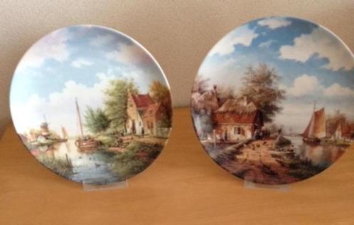 Twee Regina Verzamel borden Langs Hollandse waterwegen, 1992, Antiek en Kunst, Antiek | Wandborden en Tegels, Ophalen