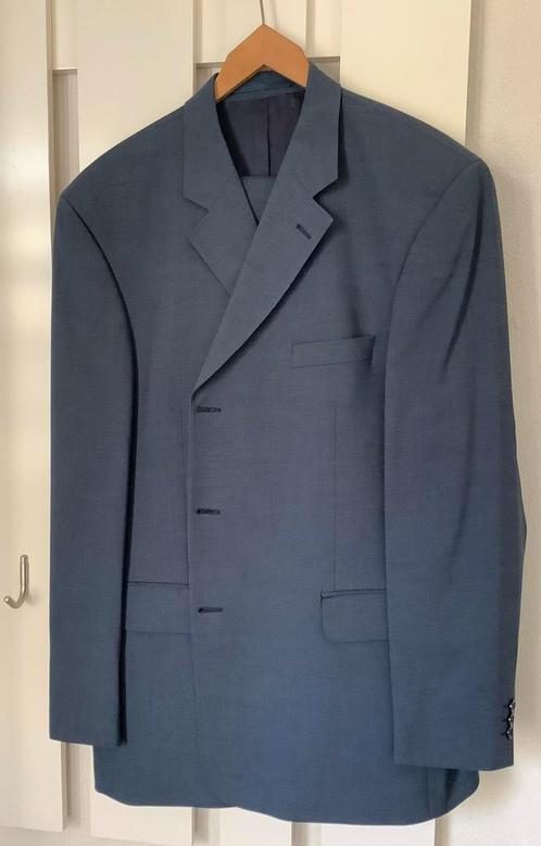 Blauw / grijzig kostuum - maat 56 - is gestoomd, Kleding | Heren, Kostuums en Colberts, Maat 56/58 (XL), Blauw, Ophalen of Verzenden