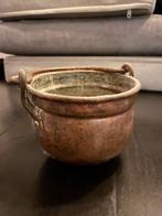 Oude Koperen Pot met Handvat, Antiek en Kunst, Antiek | Koper en Brons, Ophalen of Verzenden, Koper