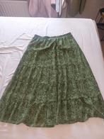 Lange groen/zwarte rok, Ophalen of Verzenden, Zo goed als nieuw, Groen, Onder de knie